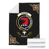 Sydserf (or Sideserf) Crest Tartan Premium Blanket Black